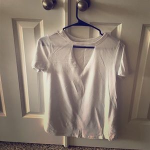 White Tee with cute band at the top